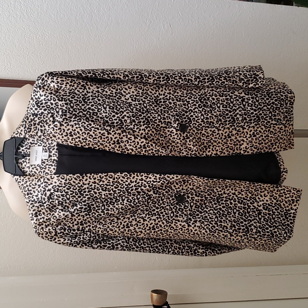 Nine West Blazer Leopard Print Euc - image 1